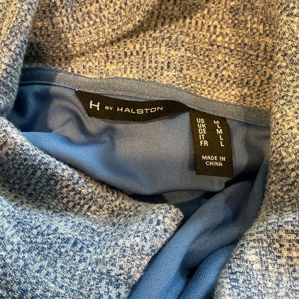 🩷 H by Halston Blue and White Dress - Medium (00828) - Picture 5 of 7